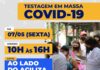 Testagem em massa para Covid-19 continua em São Sebastião nesta sexta-feira (07)