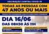 São Sebastião vacina contra Covid-19 população de 47 anos ou mais nesta quarta-feira (16)