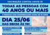 São Sebastião vacina contra Covid-19 população de 40 anos ou mais nesta sexta-feira (25)