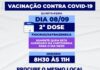 Vacinação continua nesta quarta-feira (08) com segunda dose de Astrazeneca para pessoas agendadas para 8 de setembro