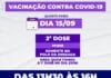 Nesta quarta-feira (15) haverá aplicação de segunda dose para vacinados com Pfizer no dia 23 de junho