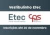 Prazo para inscrição do Vestibulinho Etec Caragua- Extensão Ubatuba é dia 30