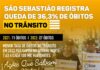 São Sebastião registra queda de 36,3% de óbitos no trânsito