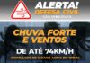 Prefeitura de São Sebastião alerta para chuva forte e ventos de até 74km/h entre hoje (6) e amanhã (7)