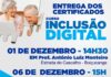 Governo municipal entrega certificados do curso de inclusão digital a idosos e pessoas com deficiência