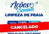 Ações de limpeza de praia e mangue são canceladas devido ao mau tempo