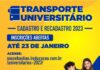 Prefeitura abre inscrições para cadastramento e recadastramento do transporte universitário