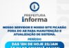 Site da Prefeitura ficará fora do ar temporariamente para manutenção nesta segunda-feira (23)