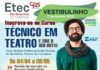 Etec São Sebastião oferece curso inédito de técnico em Teatro