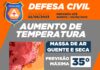 Defesa Civil alerta para tempo quente até quinta-feira e riscos de incêndio em mata