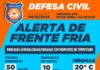 Prefeitura alerta para chegada de frente fria em São Sebastião; há possibilidade de rajadas de ventos de até 50 km/h