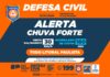 Defesa Civil alerta para tempestades e acúmulo de chuvas entre sábado e domingo