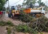 Secretaria de Serviços Públicos realiza limpeza e manutenção em diversos bairros após temporal