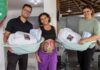 Mães visitantes do Centro Gestacional ‘Harmonia para a Vida’ recebem kits gestantes
