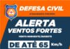 Defesa Civil de São Sebastião alerta para ventos de até 65km/h