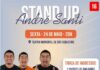 Humorista André Santi apresenta stand-up comedy no Teatro Municipal de São Sebastião