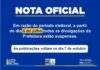 Aviso de suspensão de publicidade institucional durante o período eleitoral