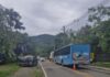 Colisão frontal entre um carro e um ônibus deixa motorista ferido no trecho de Toque-Toque Pequeno