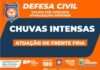 Defesa Civil alerta para chuvas intensas no Litoral Norte entre os dias 9 e 11 de março