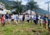 Alunos do Projeto Cidadão Criança e Escola Walfrido Maciel Monteiro participam de plantio no Morro do Abrigo
