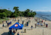 Estudantes participam do evento ‘Beach Tennis para Todos’ em São Sebastião