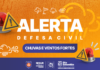 Defesa Civil alerta para chuvas e ventos fortes entre terça a quinta-feira