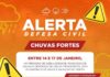 Defesa Civil de Ilhabela alerta para risco de chuvas intensas e rajadas de vento entre terça-feira (13) e sábado (17)