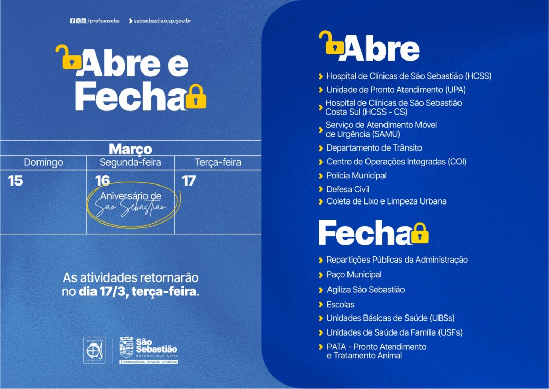 Confira o que abre e fecha no feriado de 390 anos de Emancipação ...