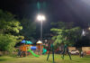 Prefeitura de São Sebastião realiza manutenção na iluminação de quadra e parquinho no Porto Grande