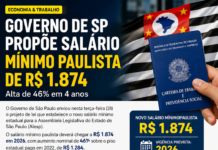 Salário mínimo paulista pode chegar a R$ 1.874 em 2026