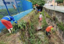 Prefeitura de São Sebastião intensifica limpeza do sistema de drenagem na região central do município