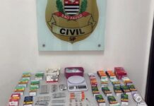 Operação da Vigilância Sanitária e Polícia Civil apreende medicamentos irregulares em São Sebastião