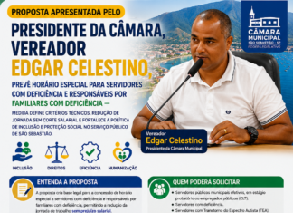Entenda como a proposta do presidente da Câmara, vereador Edgar Celestino, pode transformar a vida de servidores públicos que enfrentam a dupla jornada do trabalho e do cuidado permanente com familiares com deficiência, garantindo inclusão, proteção social e mais humanização no serviço público de São Sebastião
