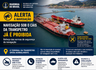 Marinha esclarece regras e alerta para manutenção em cais da Transpetro