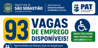 PAT de São Sebastião amplia oferta de 93 vagas de emprego em diferentes regiões da cidade