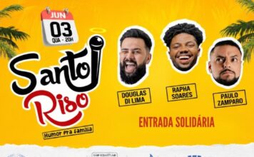 Humoristas apresentam espetáculo Santo Riso em noite de muitas gargalhadas no Teatro Municipal