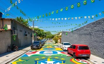Prefeitura regulamenta e orienta sobre pintura de ruas para torcida do Brasil durante Copa do Mundo