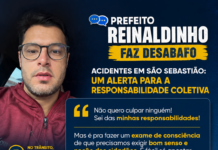 Reinaldinho faz apelo à conscientização e destaca responsabilidade coletiva diante do aumento de acidentes em São Sebastião