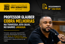 Professor Glauber cobra melhorias na Travessa J. Silva, no Jaraguá, e solicita informações sobre ampliação de serviços essenciais
