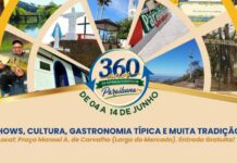 Festa dos 360 anos de Paraibuna começa nesta quinta-feira (04/06)
