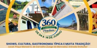 Festa dos 360 anos de Paraibuna começa nesta quinta-feira (04/06)