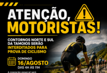 Contornos serão totalmente bloqueados para prova de ciclismo