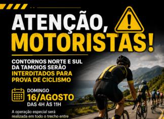 Contornos serão totalmente bloqueados para prova de ciclismo