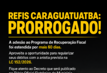 Adesão ao Refis da Prefeitura de Caraguatatuba será prorrogada por mais dois meses