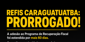 Adesão ao Refis da Prefeitura de Caraguatatuba será prorrogada por mais dois meses