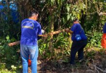 Operação conjunta desmantela cercamento em área de ocupação irregular em núcleo do bairro Cambury