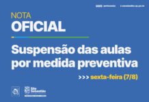 Nota Oficial – Suspensão aulas