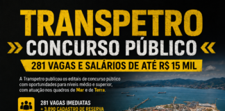 TRANSPETRO ABRE CONCURSO PÚBLICO COM 281 VAGAS E SALÁRIOS DE ATÉ R$ 15 MIL