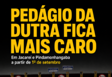 Pedágio da Dutra fica mais caro em Jacareí e Pindamonhangaba a partir de 1º de setembro; veja os novos valores