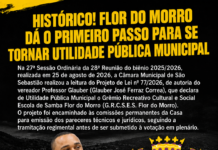 HISTÓRICO! FLOR DO MORRO DÁ O PRIMEIRO PASSO PARA SE TORNAR UTILIDADE PÚBLICA MUNICIPAL
